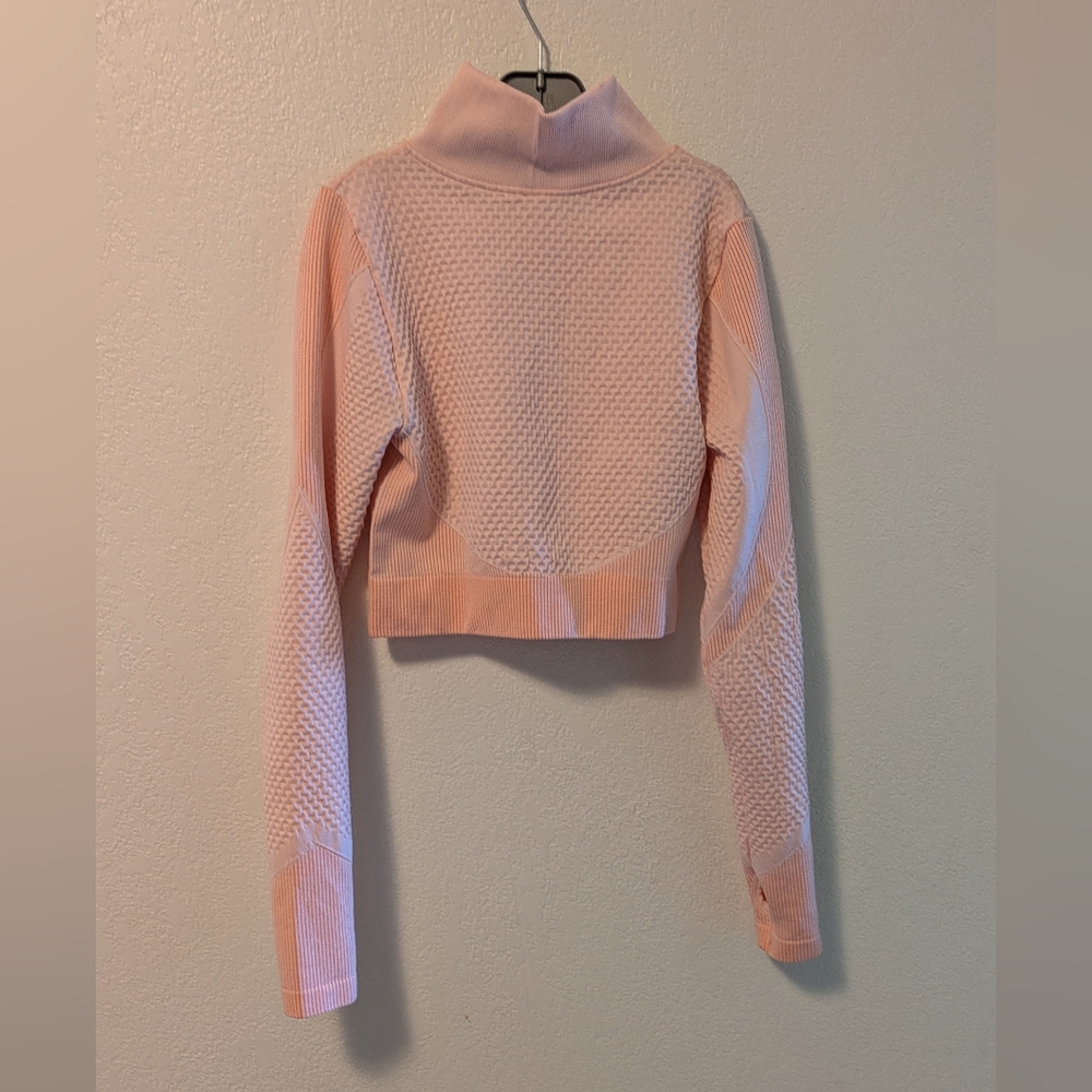 Pink Textured Zip-Up Jacket - Picture 2 of 4